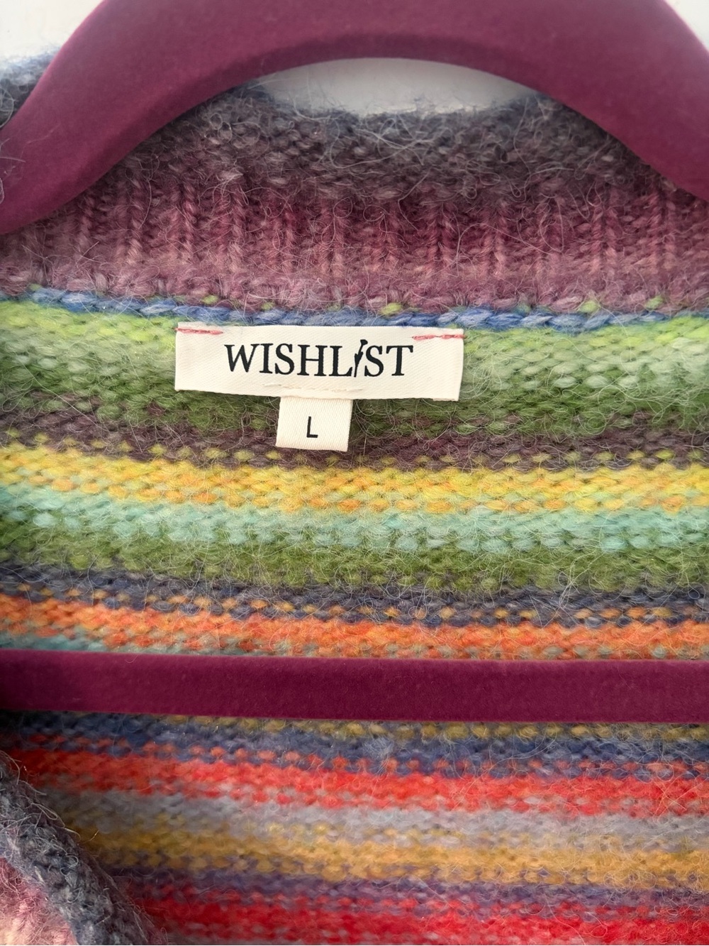 Wishlist Multicolor Striped Button-Front Cardigan - Picture 3 of 3